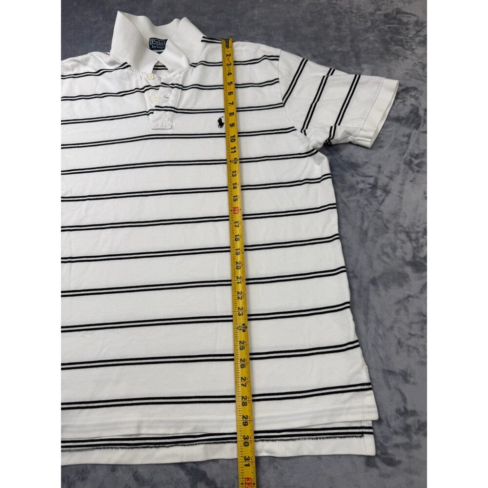 Polo Ralph Lauren White Men's Polo Shirt XXL Short Sleeve Logo Button - Picture 6 of 7